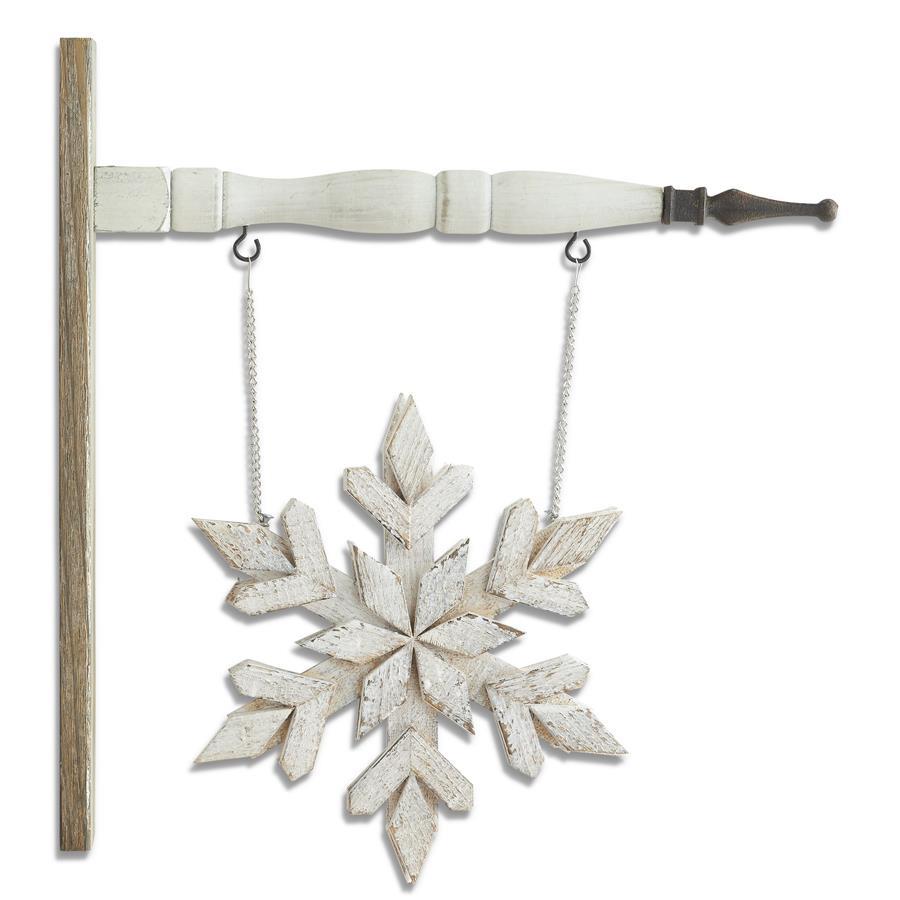 Whitewashed Wood Snowflake Arrow Replacement