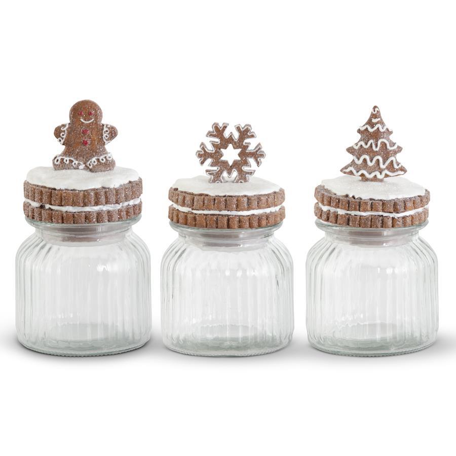 Gingerbread Topper Canisters