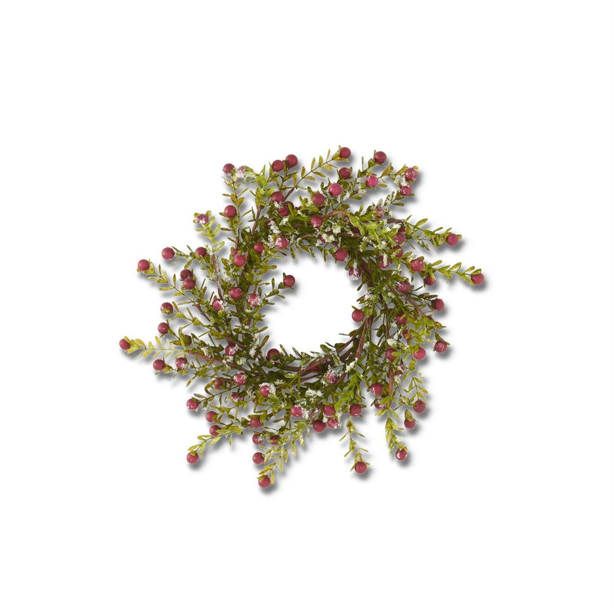 Red Berry Leaf Candle Ring