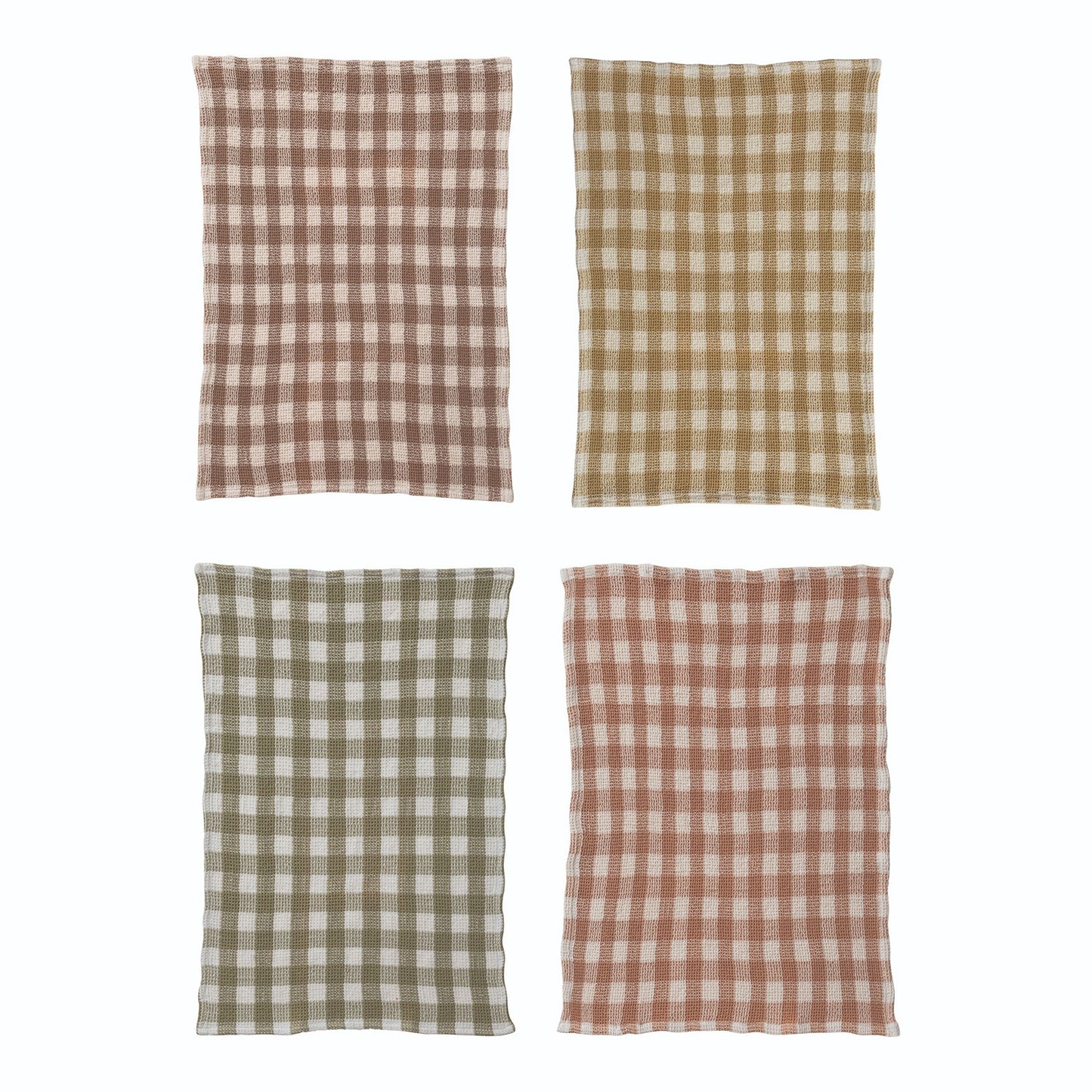 Plaid Cotton Waffle Weave Tea Towel