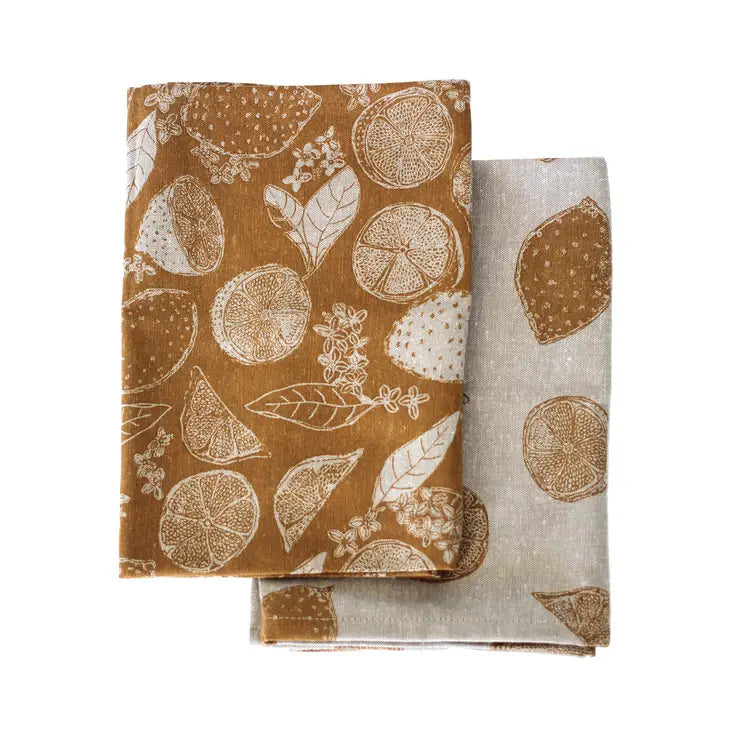 Marmalade Tea Towel set of 2 - Yellow