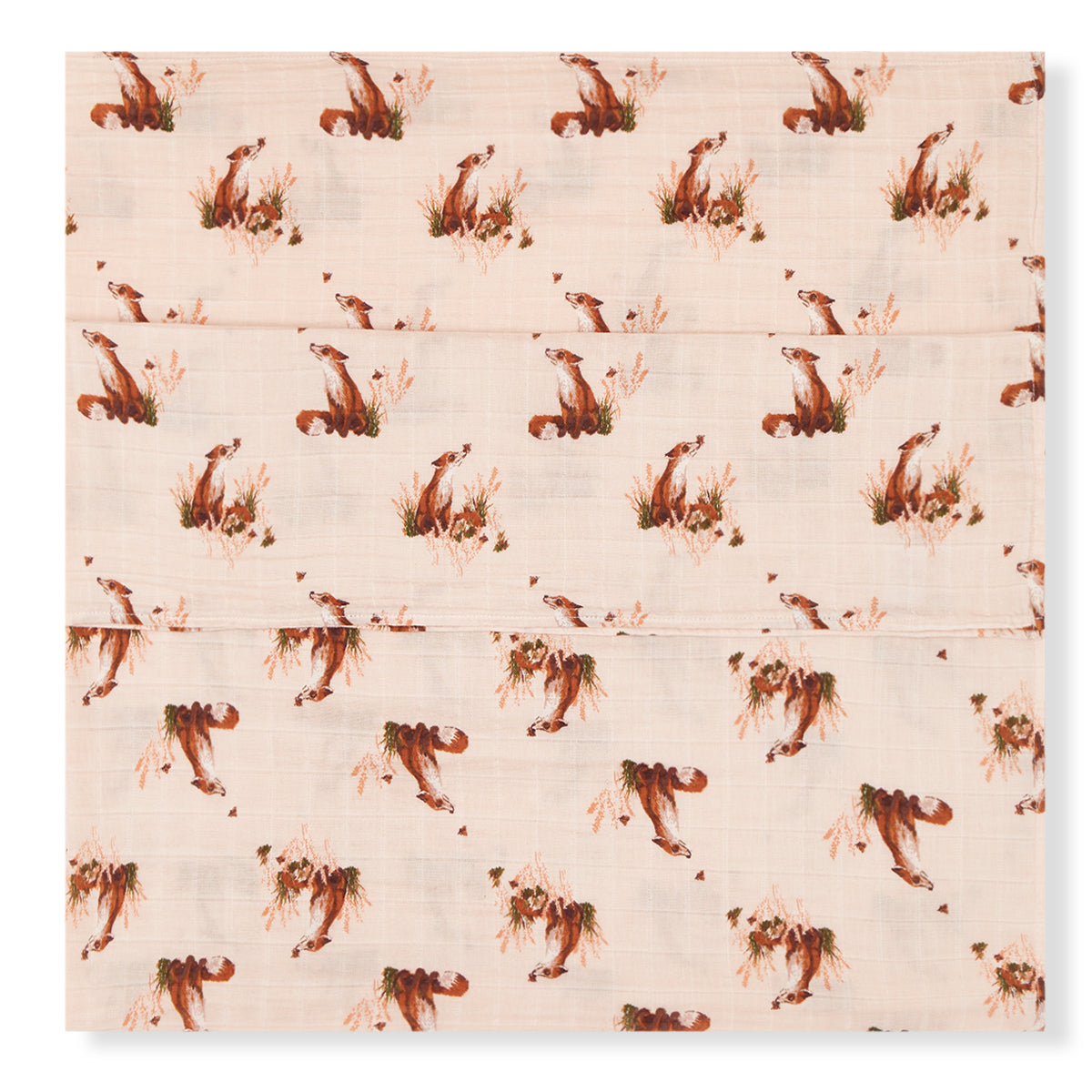 Floral Fox Organic Muslin Swaddle