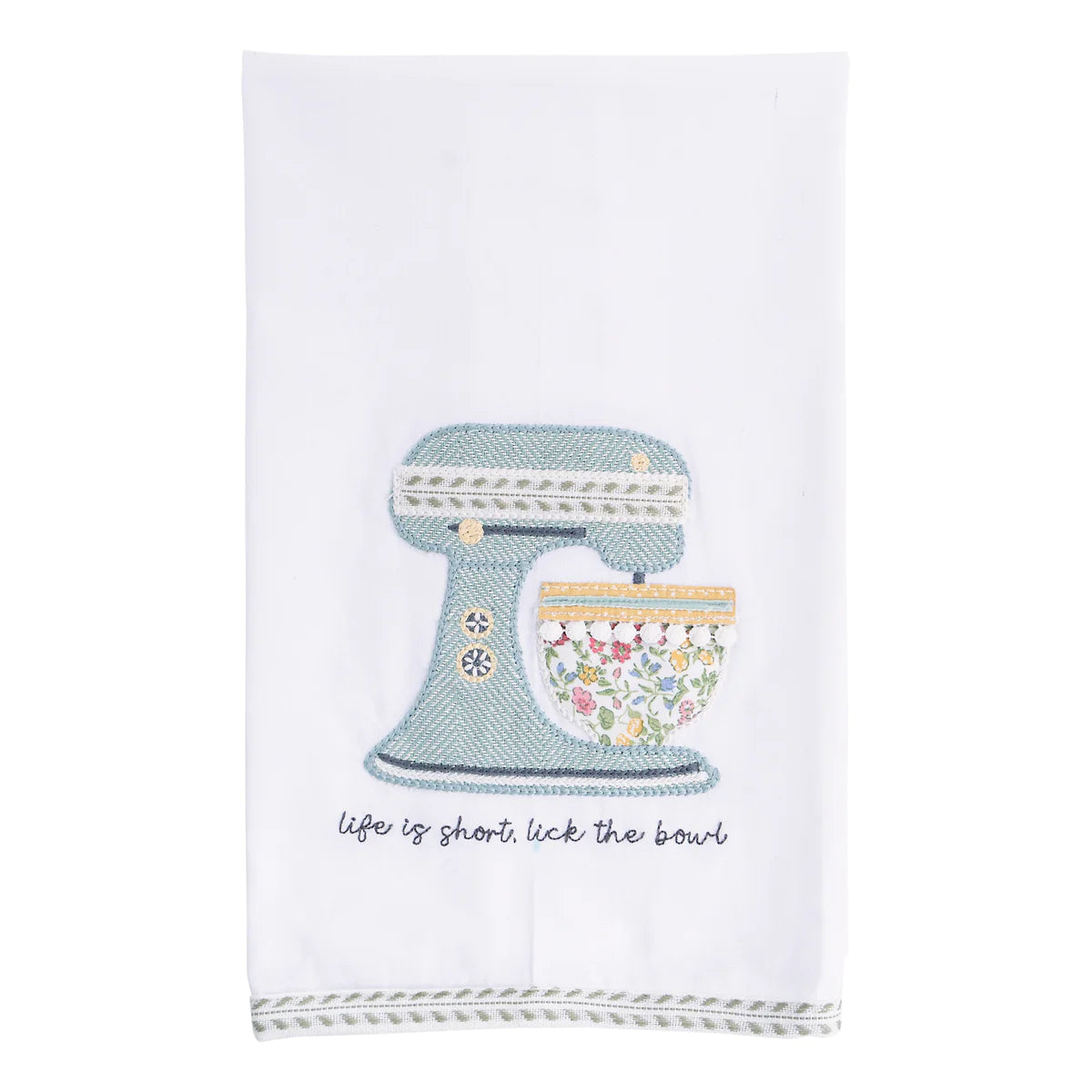 Life is Short, Lick the Bowl Tea Towel