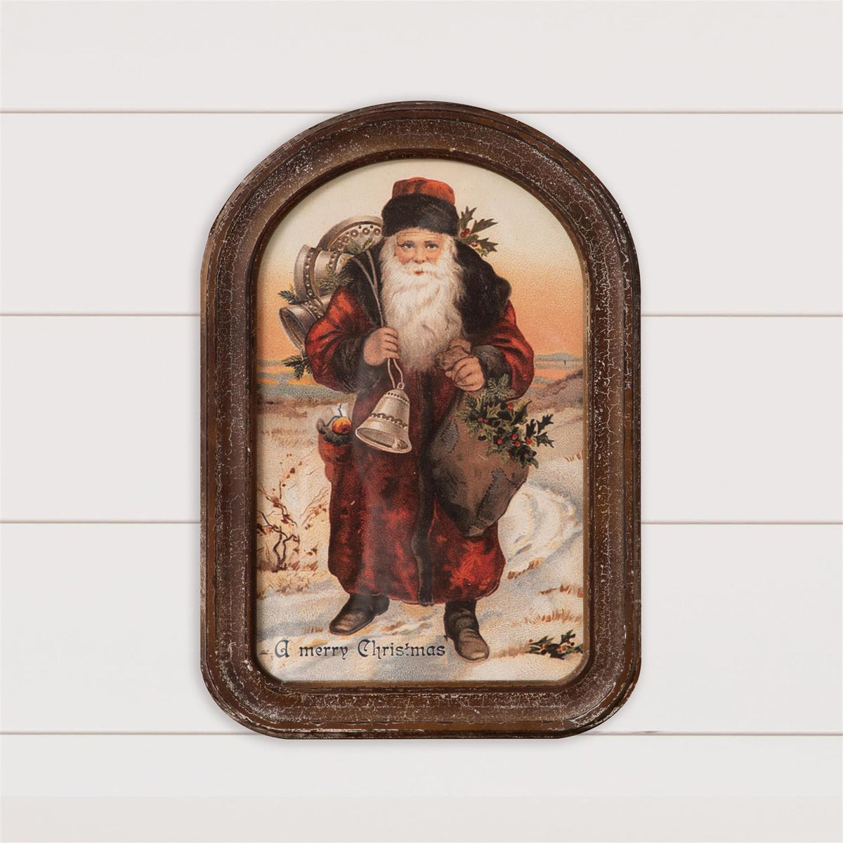 Wood Framed Santa Print