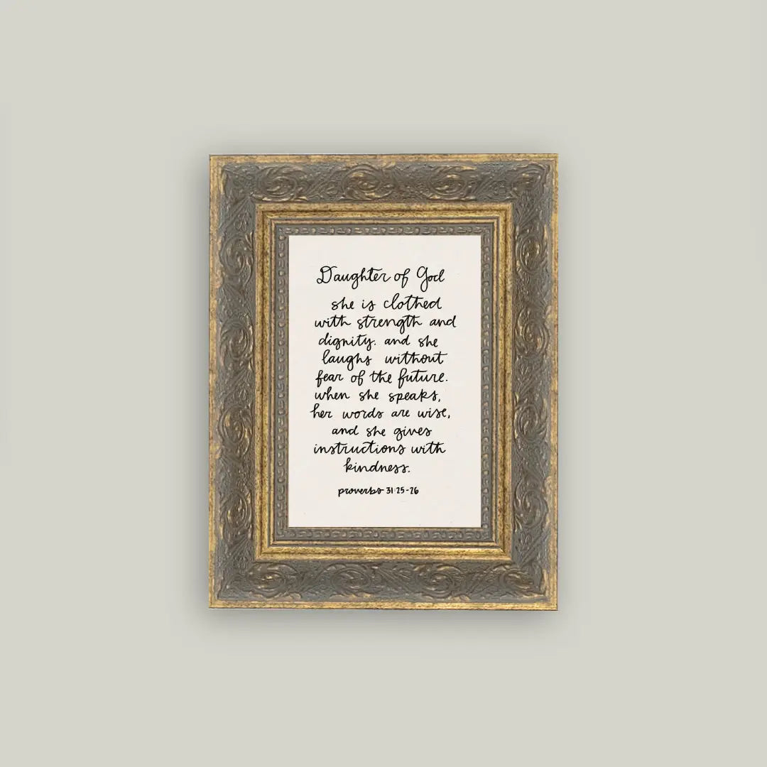 Proverbs 31:25-26 Framed Art