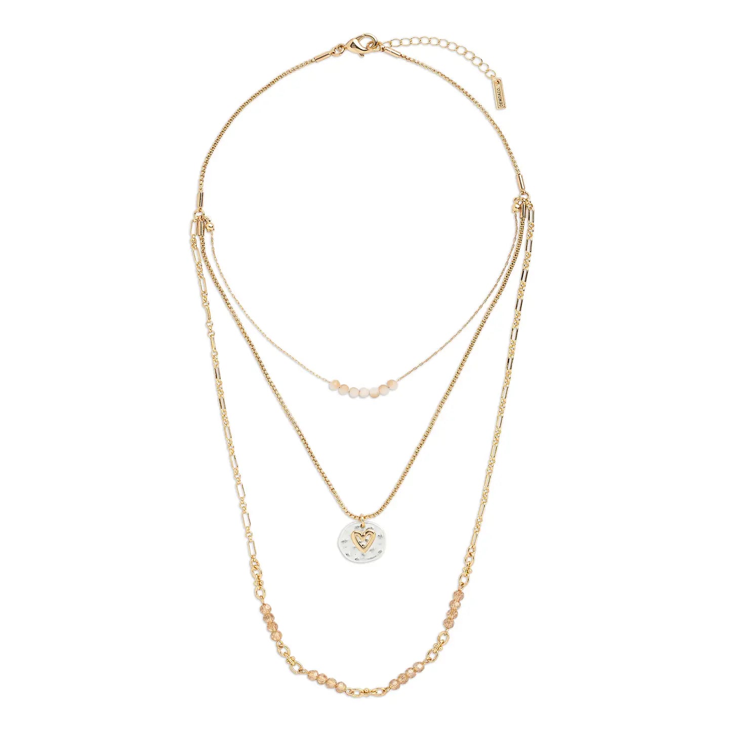 Beaded Love Champagne Necklace