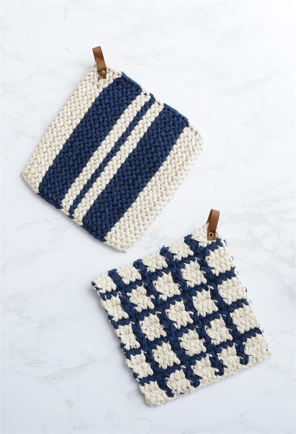 Americana Knitted Pot Holders