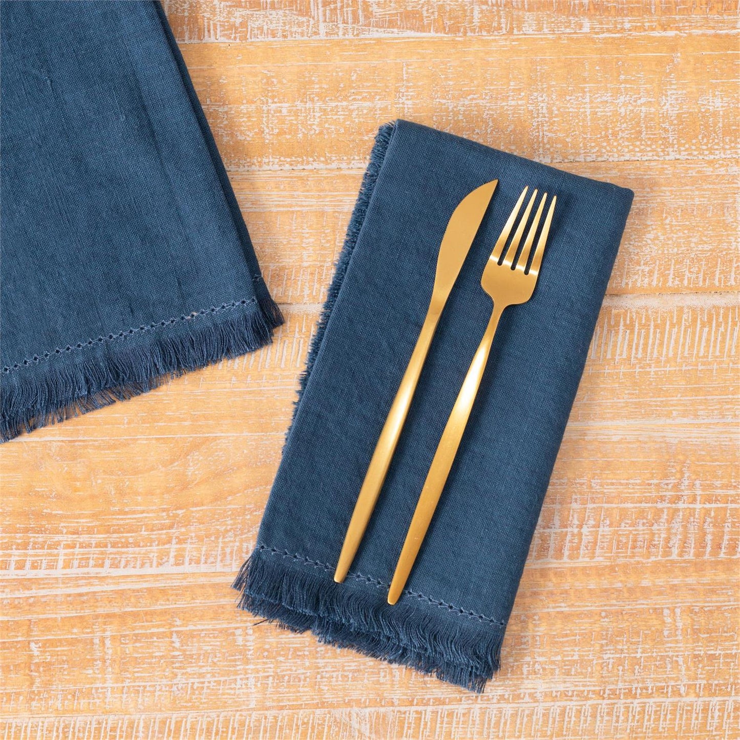 Blue Stonewashed Linen Napkins