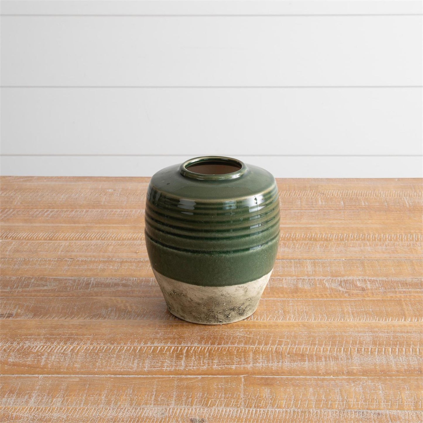 Two Toned Small Green Vase