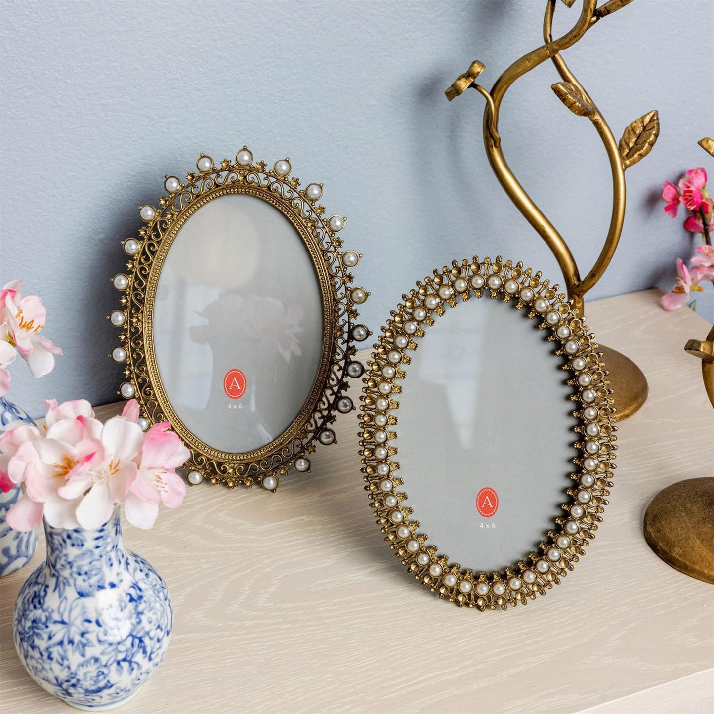 Mini Pearl Gold Frames