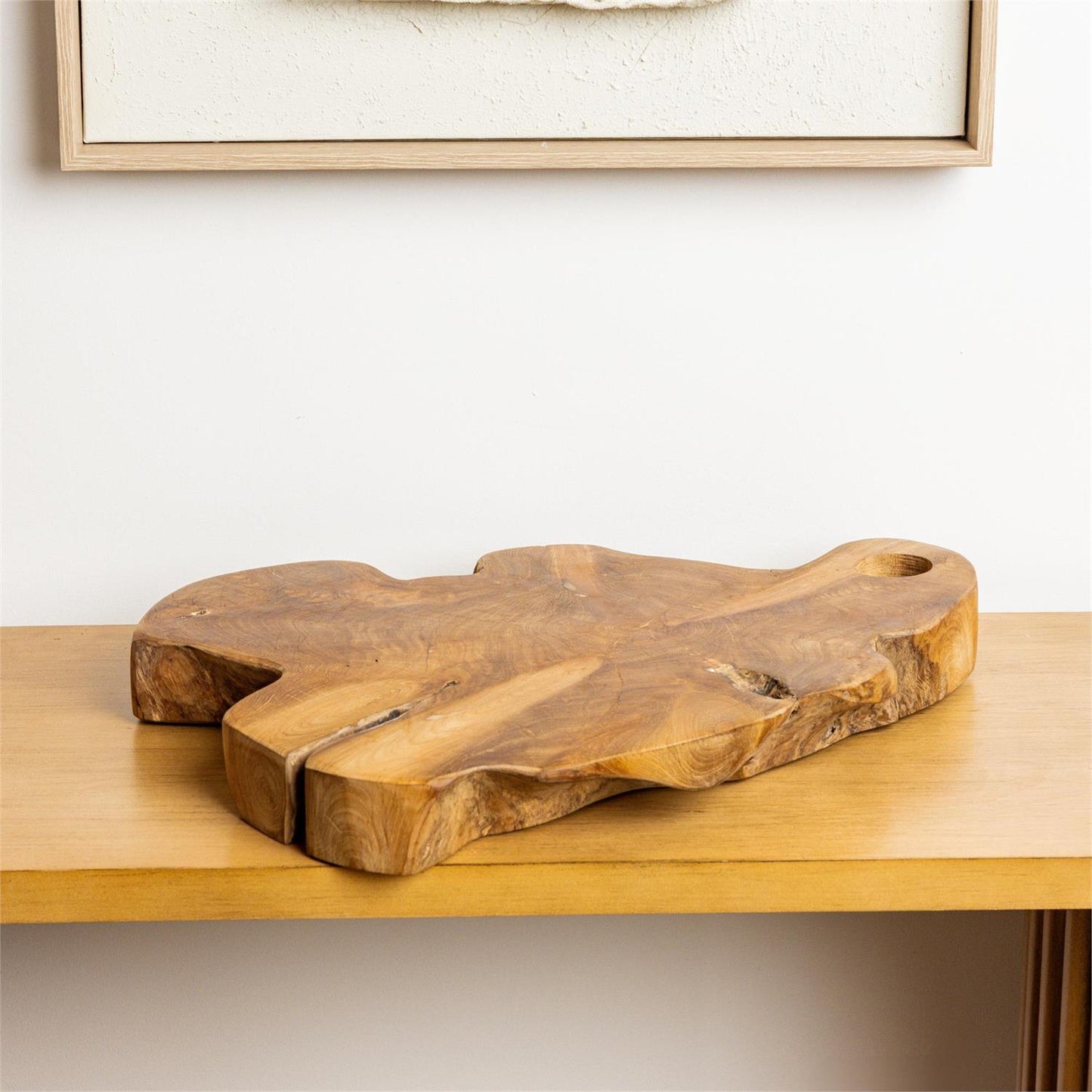 Organic Shape Teak Wood Service Board