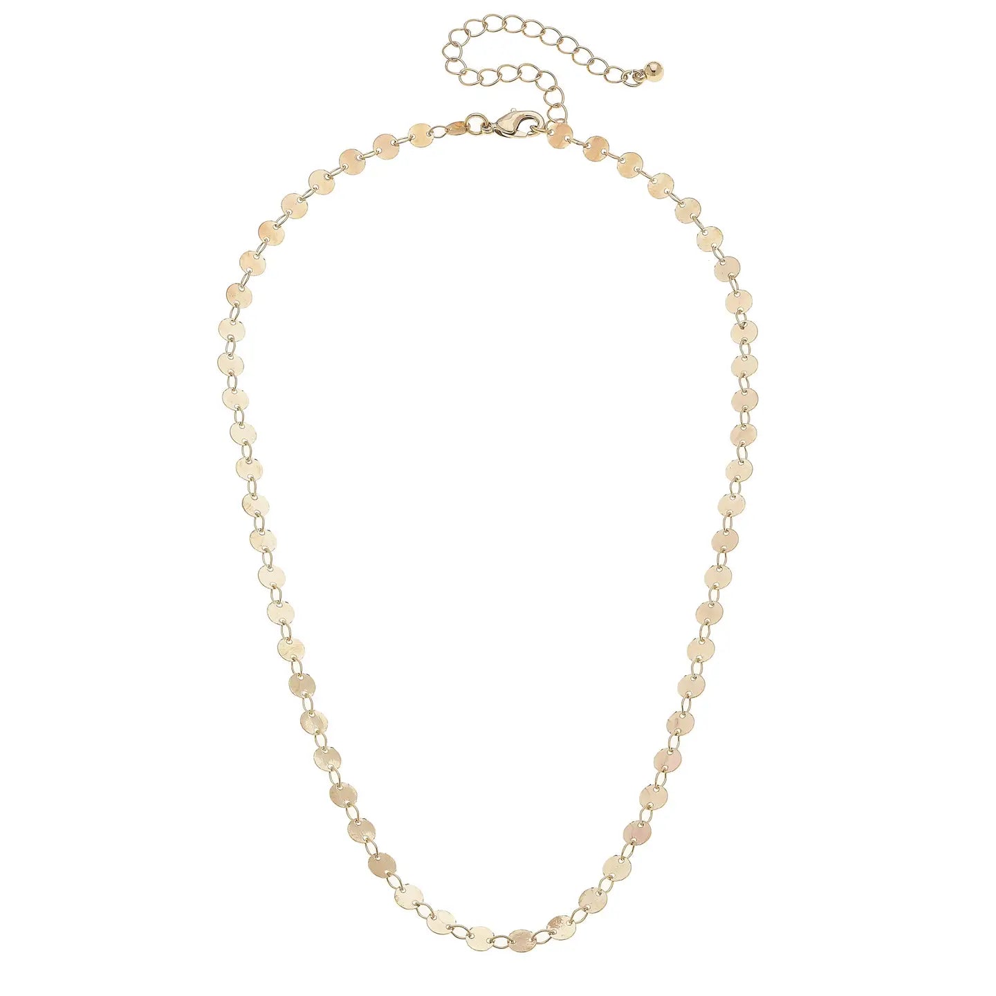 Leandra Delicate Disc Chain Necklace