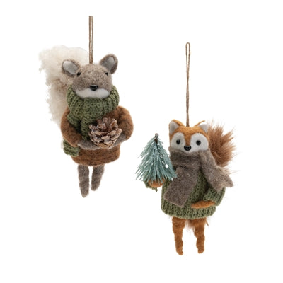 Squirrel & Fox Ornament