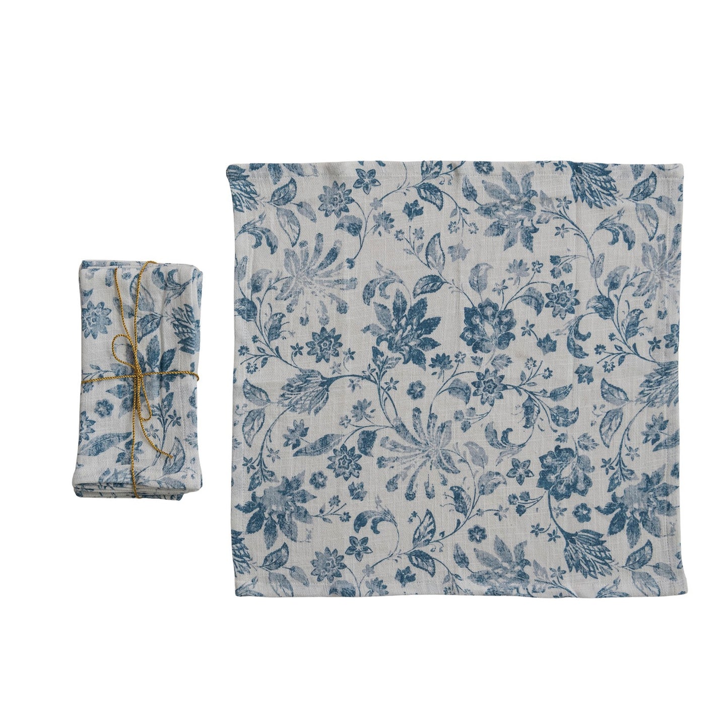 Floral Printed Cotton Napkin Set