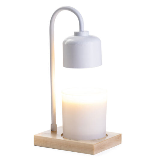 White & Wood Arched Candle Warmer Lamp – Chic Artique
