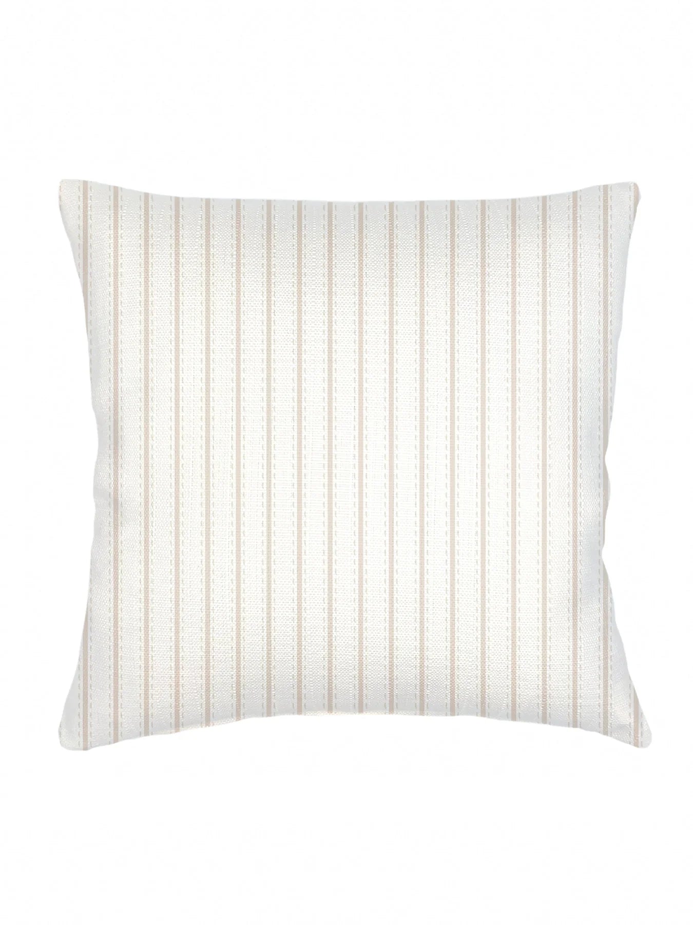 Beige French Stripe Linen Down Euro Pillow