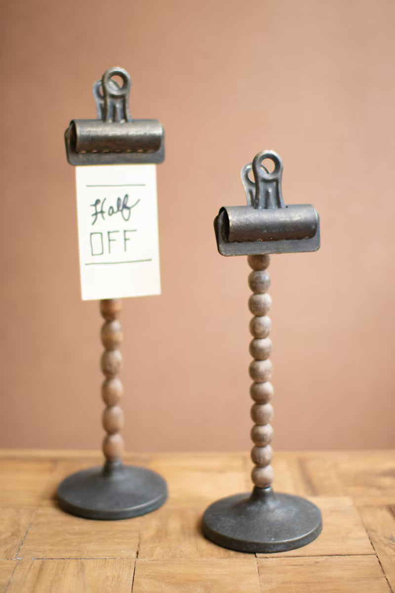 Clips with Beaded Stem