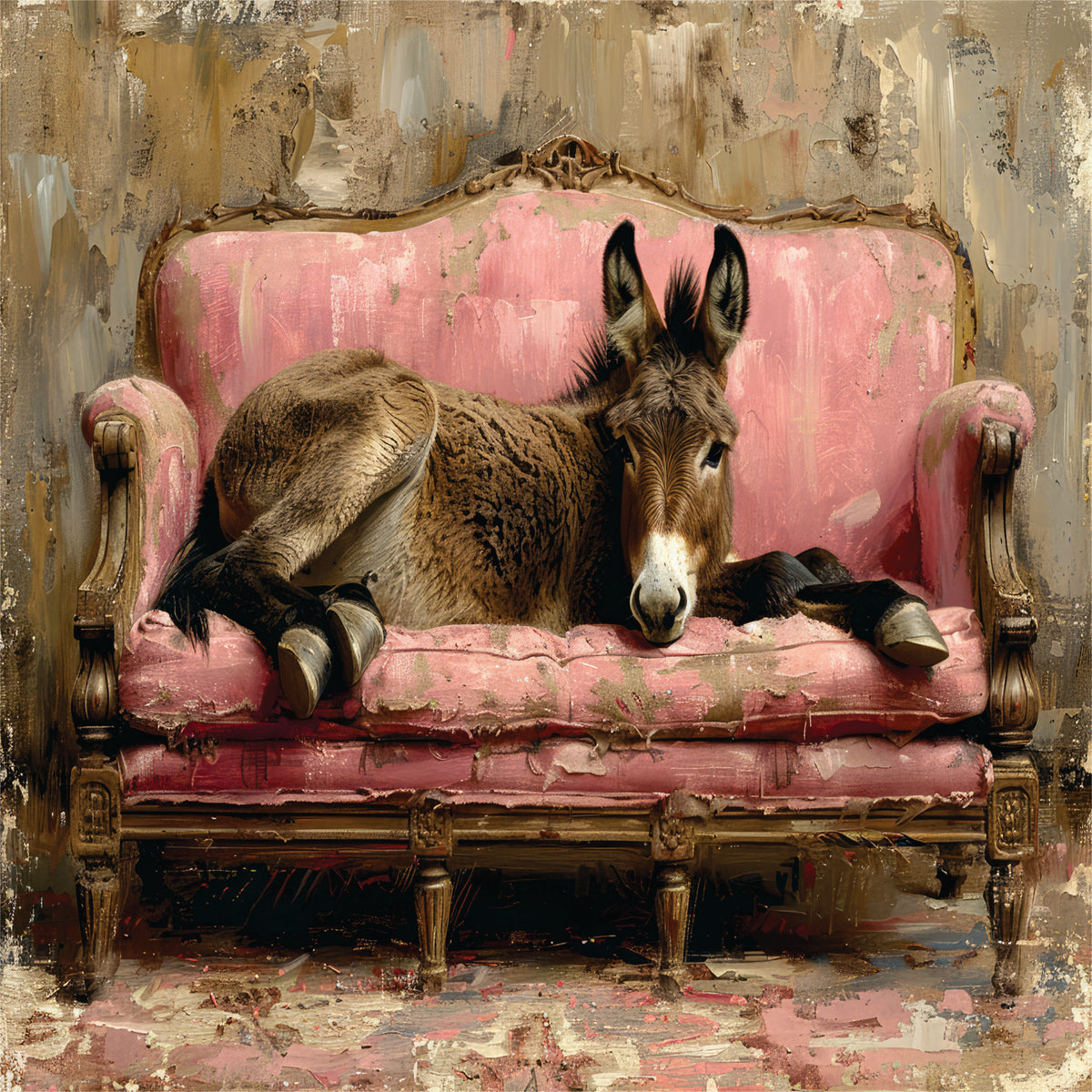 Donkey Couch Painting