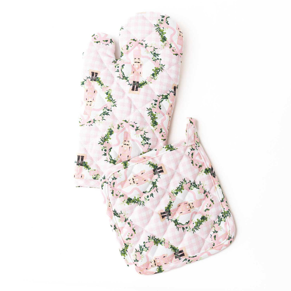 Sugarplum Gingham Oven Mitt Set