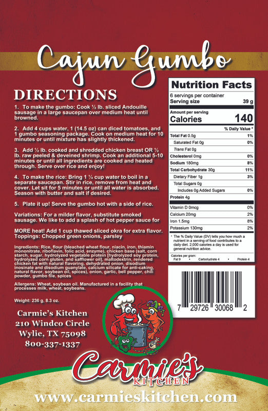 Cajun Gumbo Soup Mix