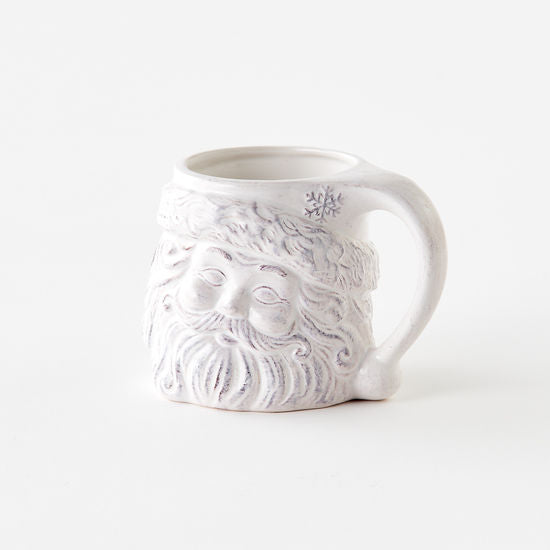 White Santa Mug