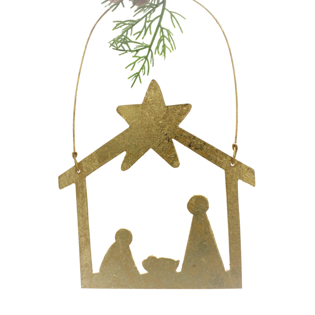 Gold Nativity Silhouette Ornament