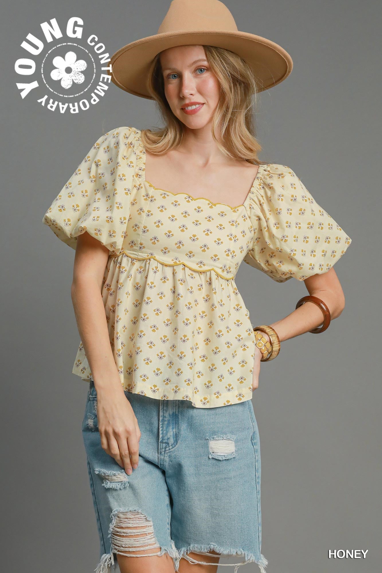 Flower Bouquet Print Top