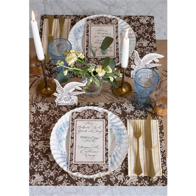 Brown Regal Peacock Die Cut Placemats