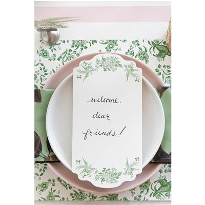 Green Asiatic Pheasants Table Cards