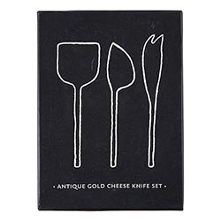 Antique Gold Cheese Knife Book Box Set