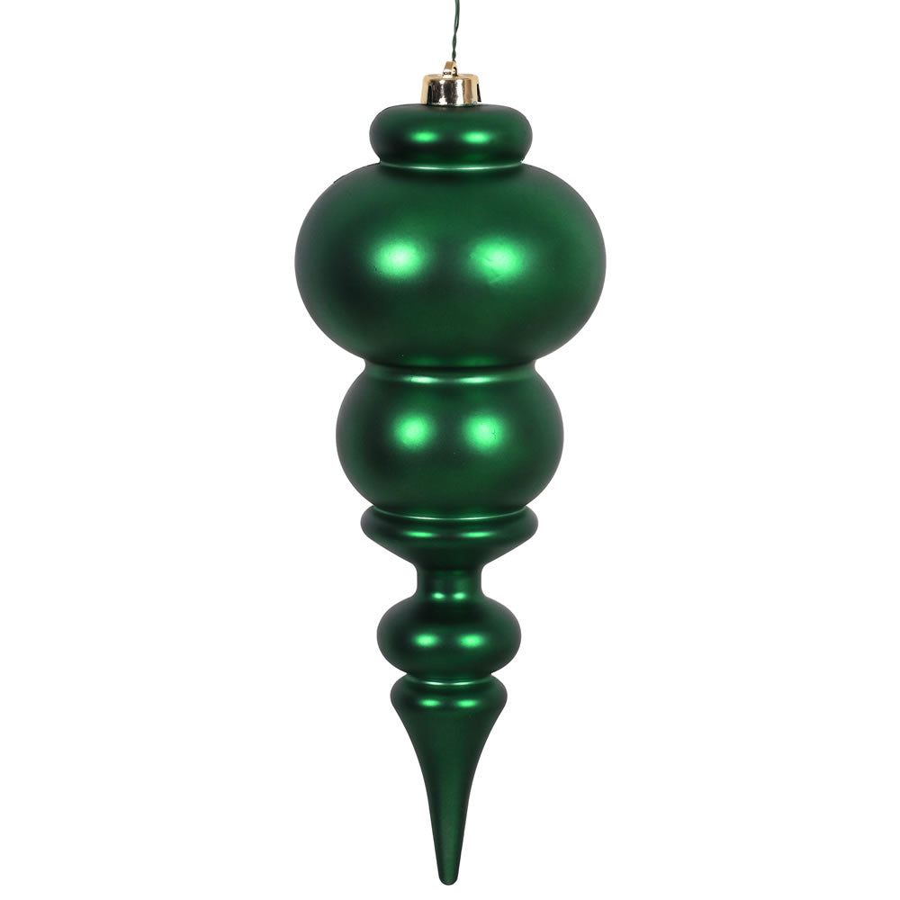 Emerald Matte Finial Ornament