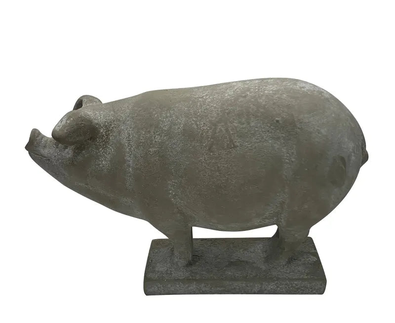 English Garden Cement Piglet