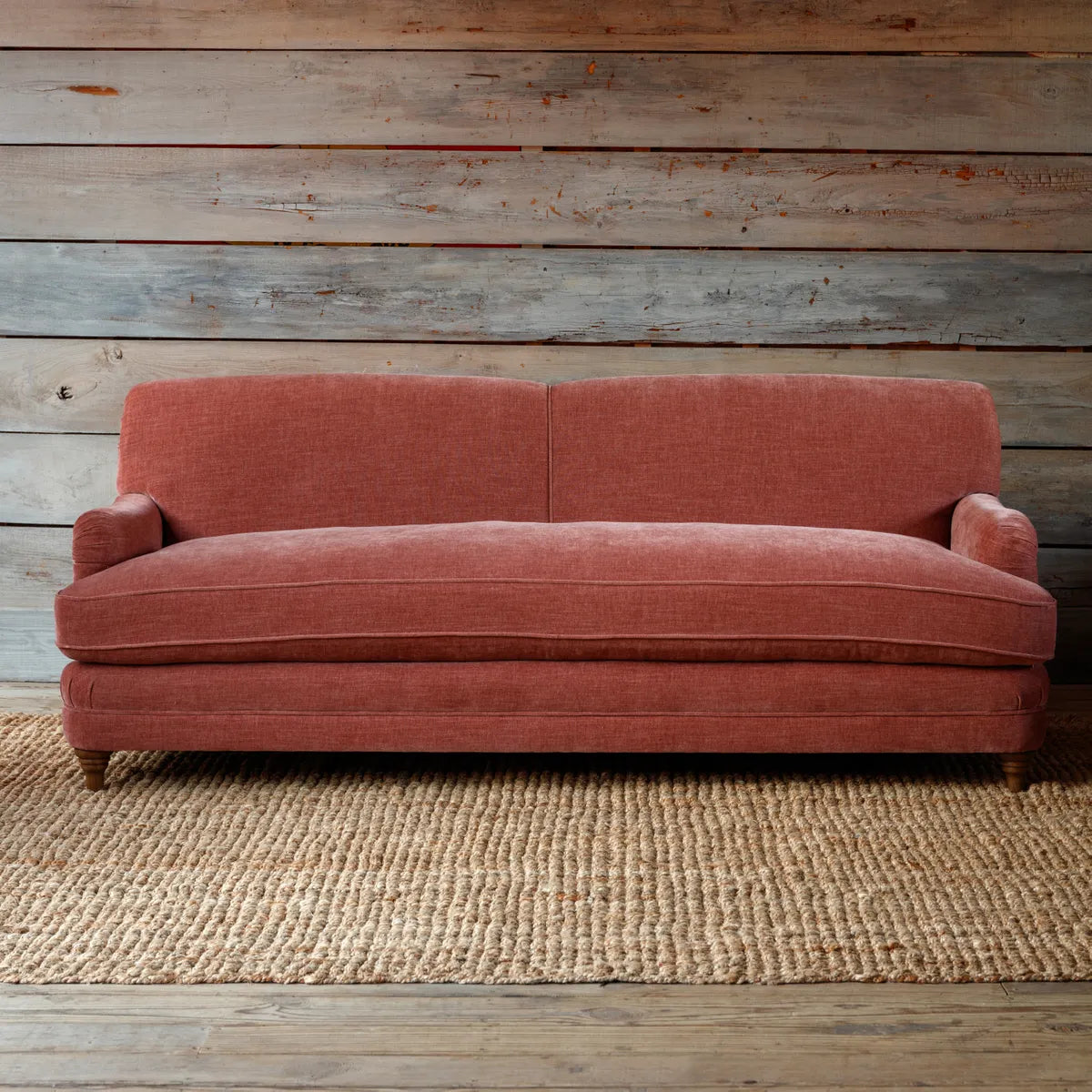 Charleston Rosewood Vintage Velvet Sofa