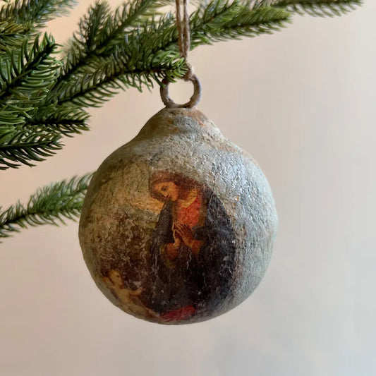 Mother & Child Metal Ornament
