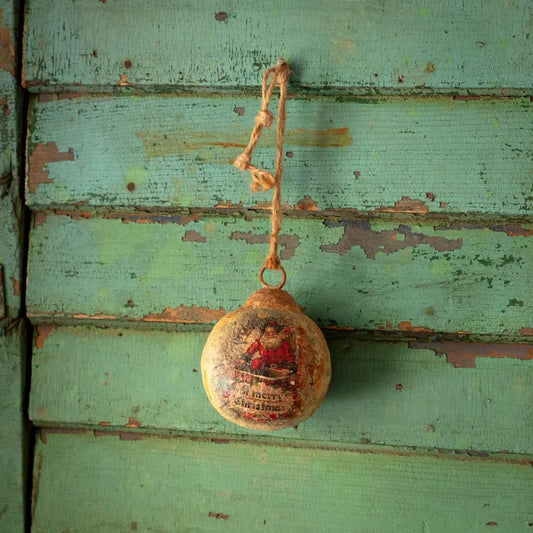 Merry Christmas Metal Ball Ornaments