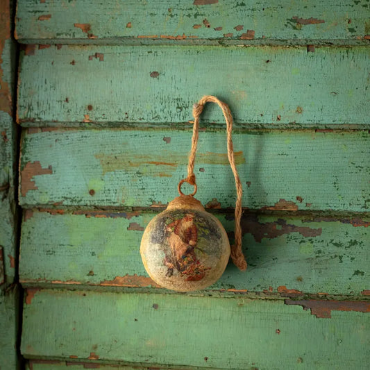 Santa Bearing Gifts Metal Ball