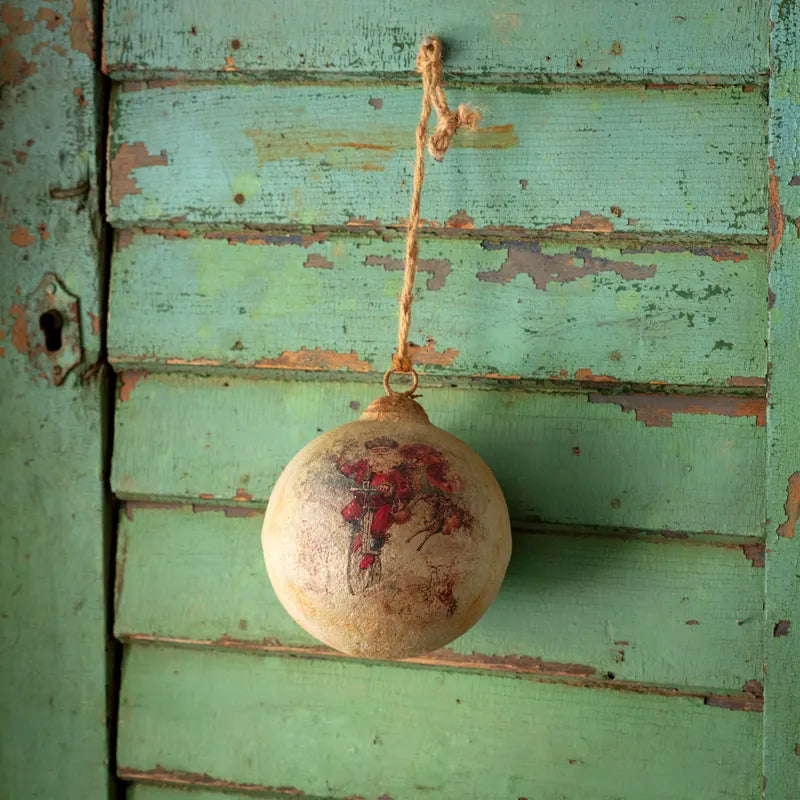 Whimsical Santa Metal Ball