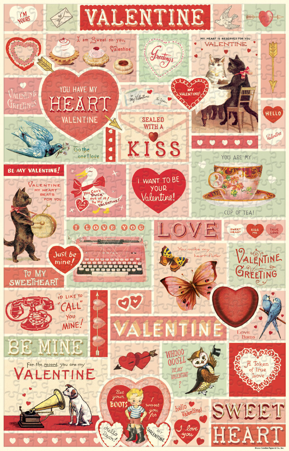 Cavallini Valentine Vintage Puzzle