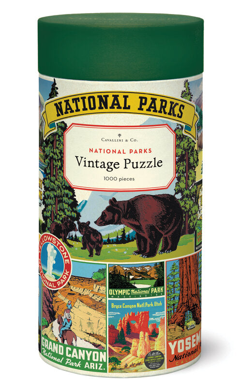 Cavallini National Parks 1000 Piece Vintage Puzzle