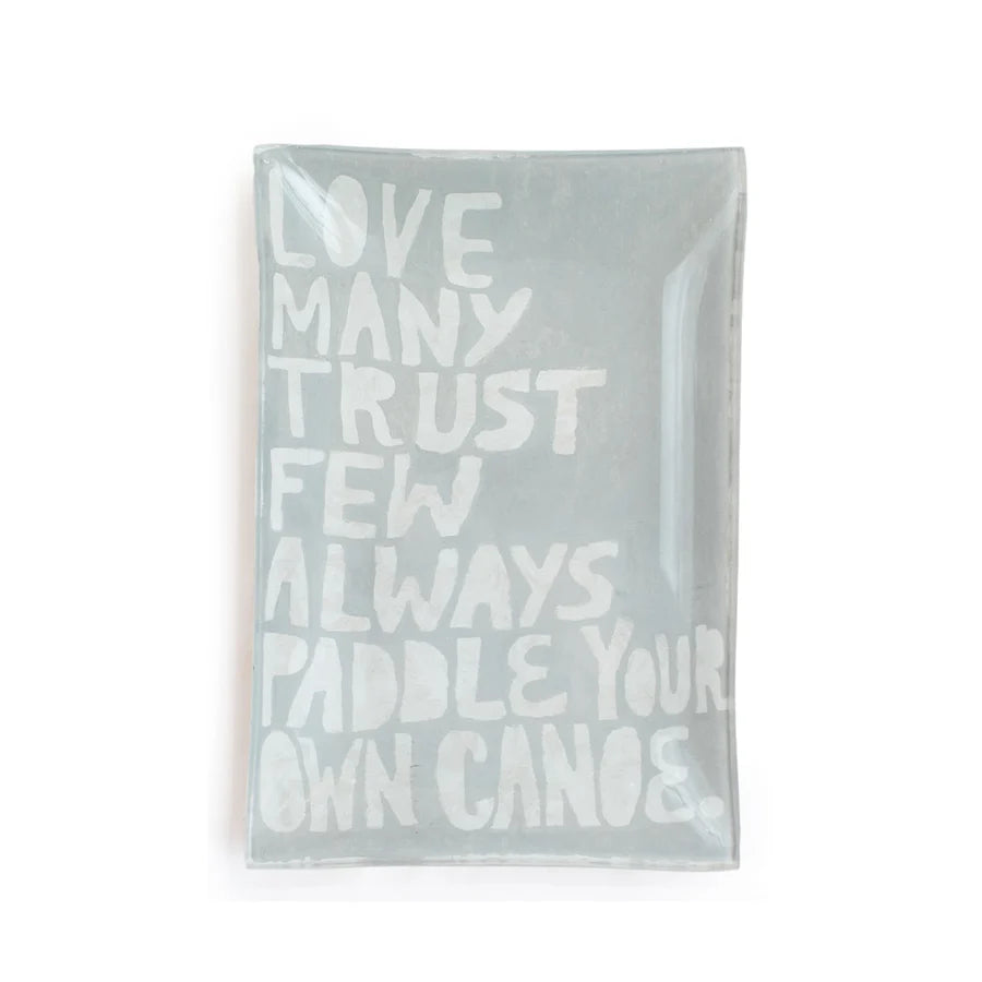 Paddle Your Own Canoe Large Rectangle Decoupage Plate