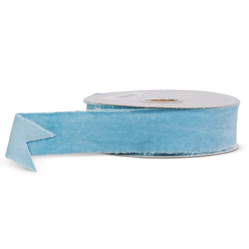 Soft Blue Velvet Ribbon