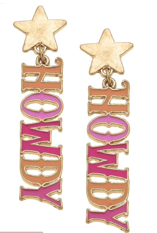 Howdy Star Enamel Earrings