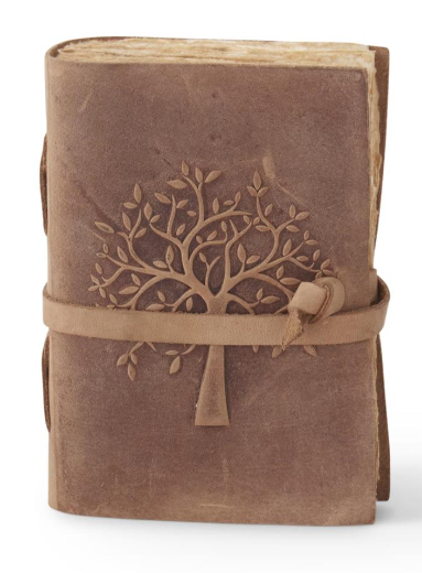 Leather Tree Embossed Handcrafted Deckle Edge Journals