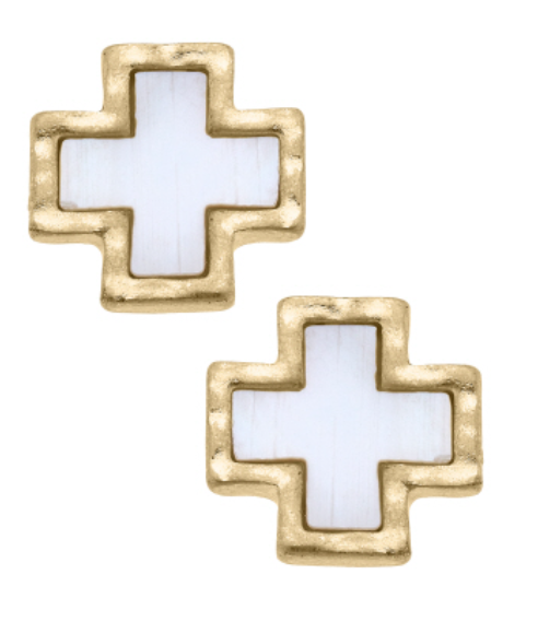 Bethany Mother of Pearl Stud Earrings