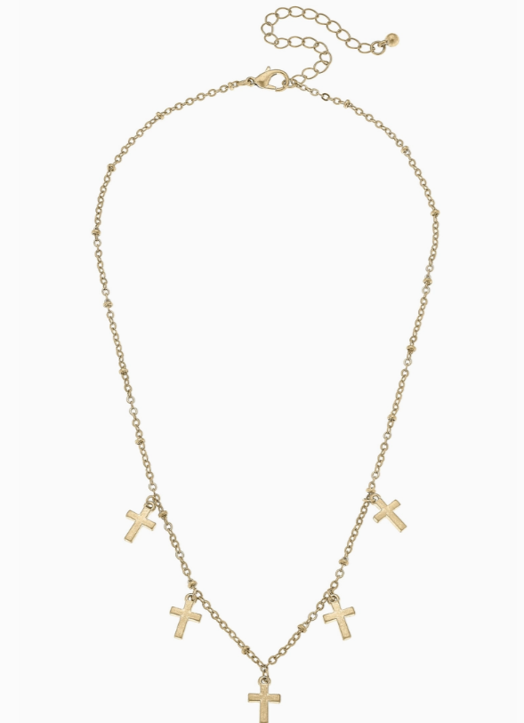 Mason Drip Necklace in Worn Gold