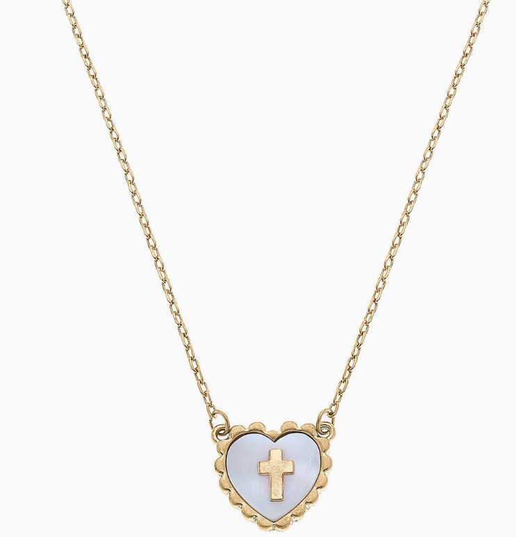 Addi Heart Cross Necklace