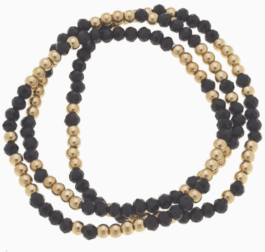 Francie Beaded Glass Stretch Bracelets