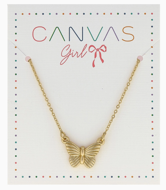 Clementine Butterfly Children's Necklace