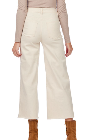 Crawford Wide Leg Jeans Tan