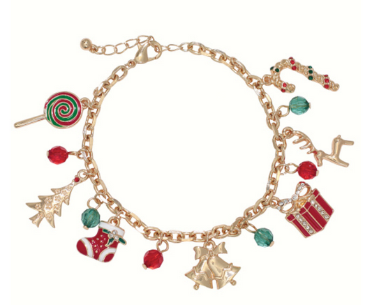 Festive Holiday Charm Bracelet